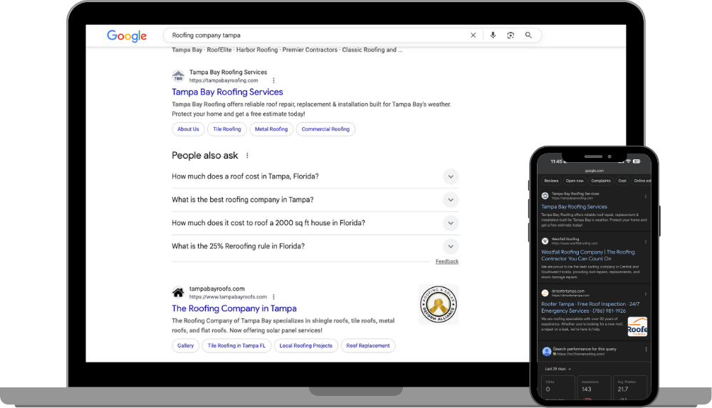 SEO graphic showing website optimization strategy